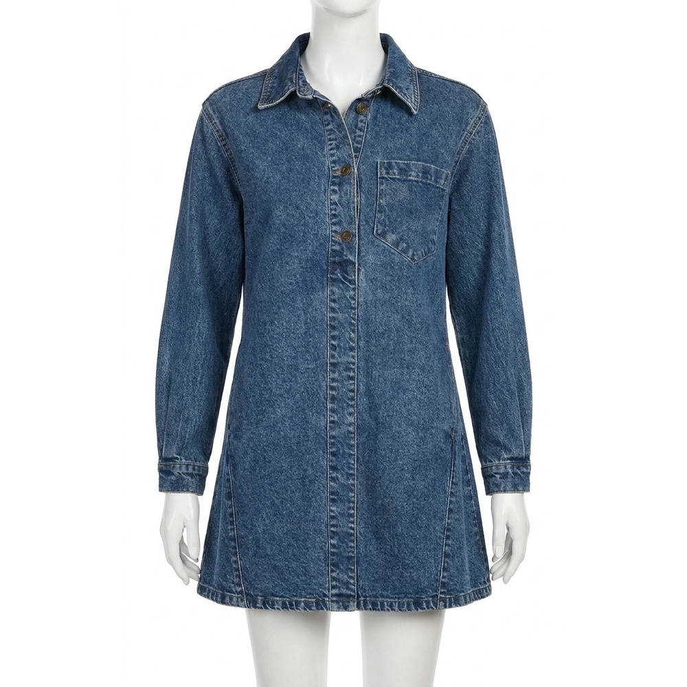 NEW STEVE MADDEN edith shirt dress in navy